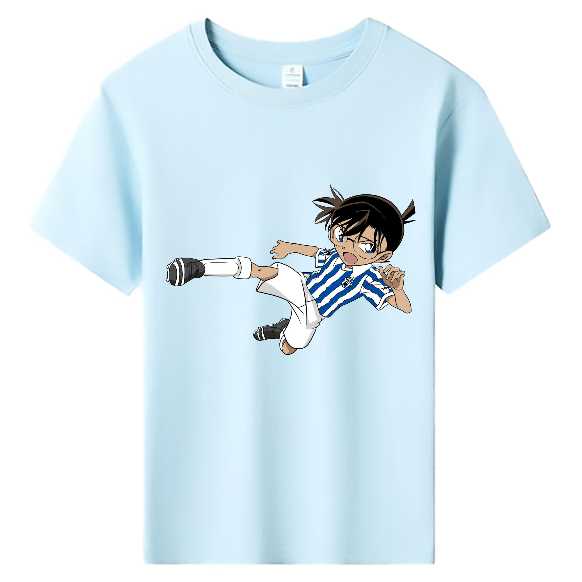 （画像用） 名探偵コナン 江戸川 コナン Detective Conan Conan Edogawa 綿100％キッズTシャツ（フロントプリント）
